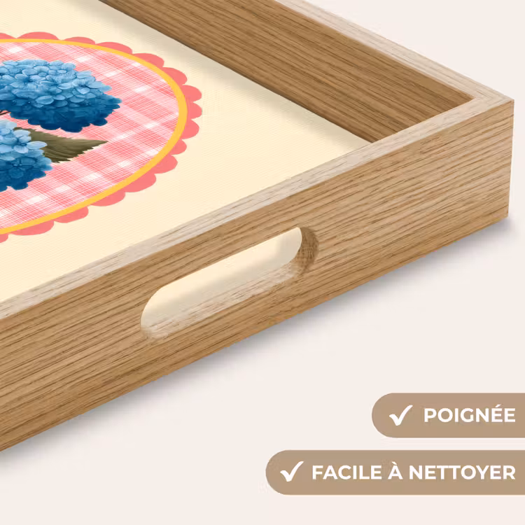 Plateau - Fleurs - Bleu - Liste - Feuilles — 8
