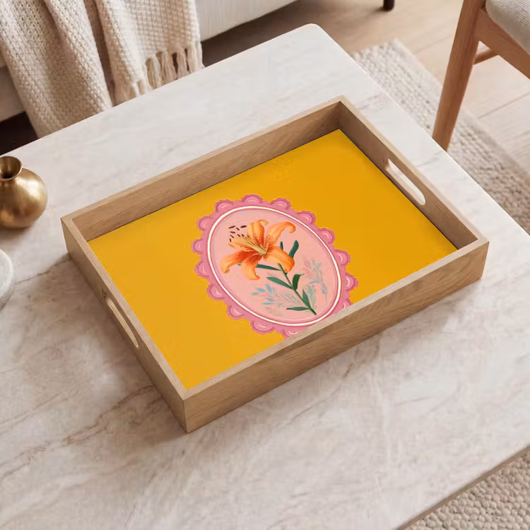 Plateau - Lys - Orange - Cadre - Ovale — 2