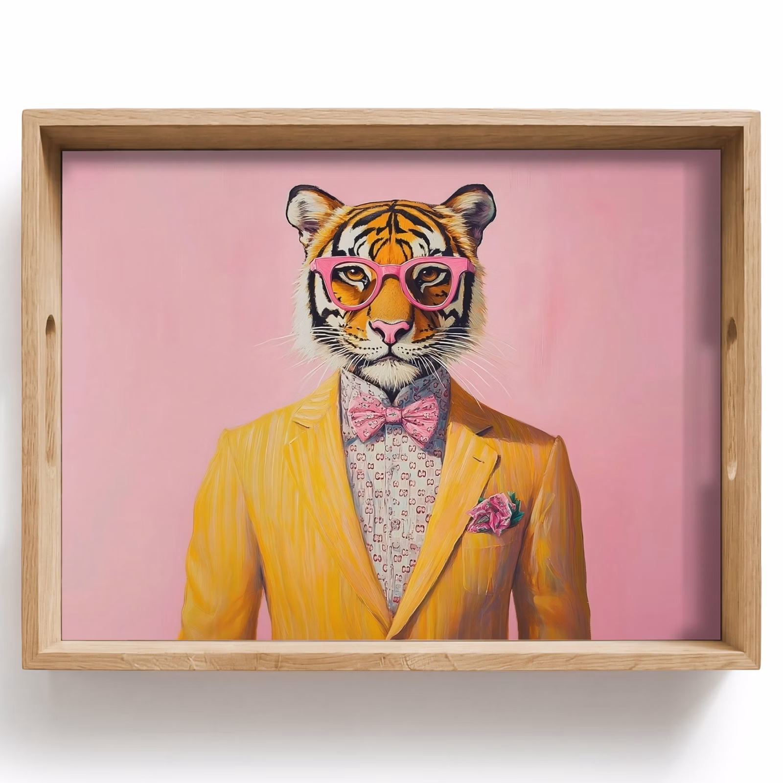 Plateau - Tigre - Lunettes - Jaune - Veste — 1
