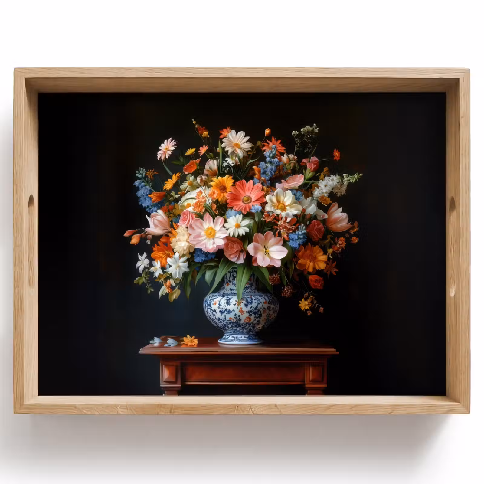 Plateau - Bouquet - Rose - Vase — 1