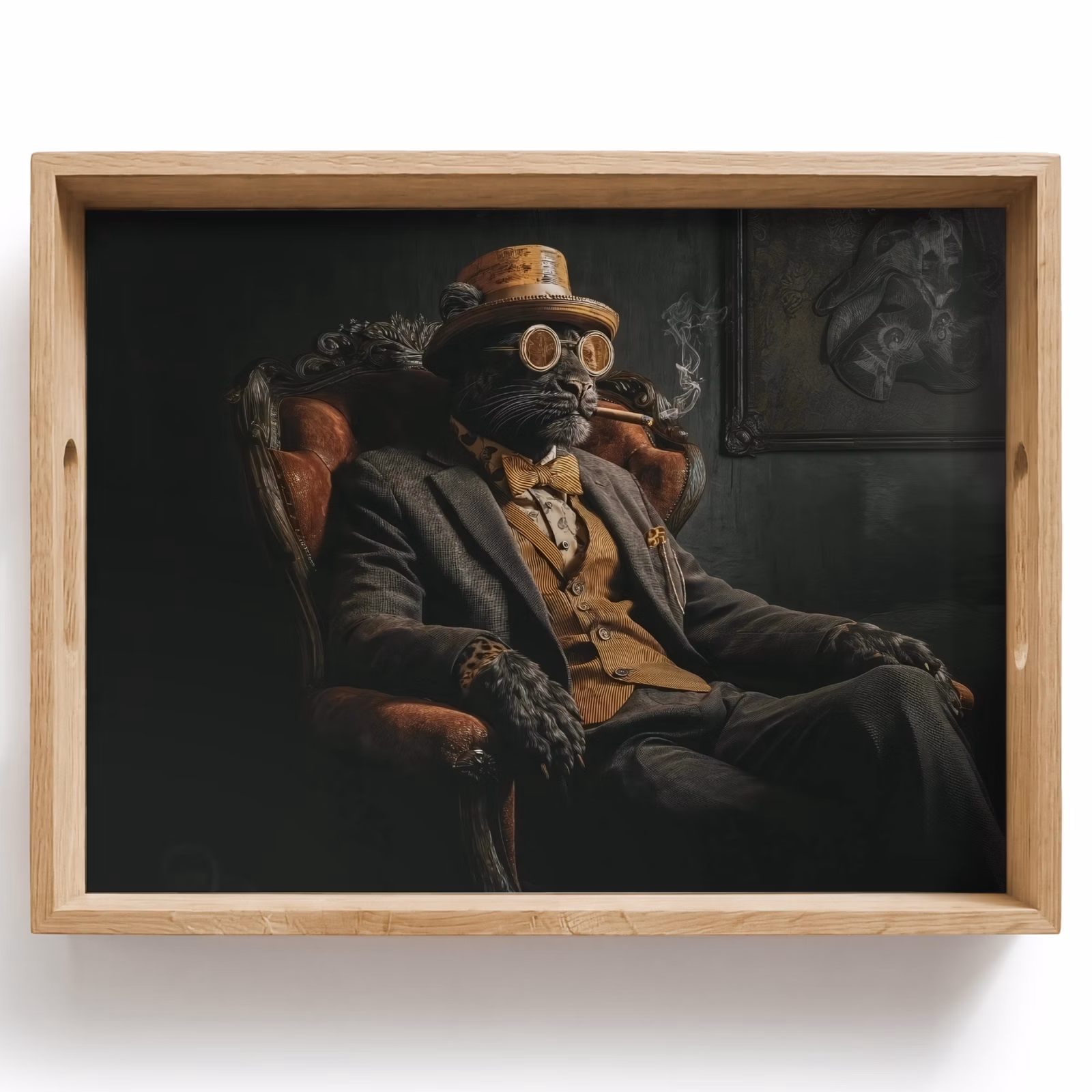 Plateau - Chat - Costume - Orange - Cigare — 1