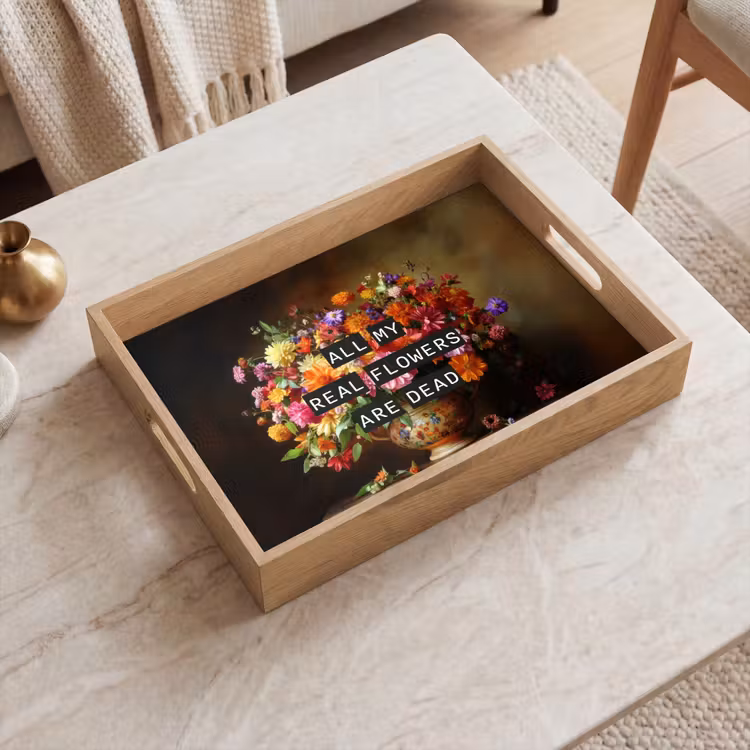 Plateau - Couleur - Fleurs - Vintage - Vase à fleurs — 2