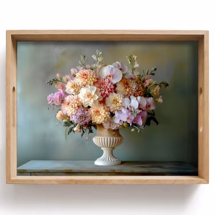 Plateau - Orchidée - Bouquet - Vase - Fleurs — 1