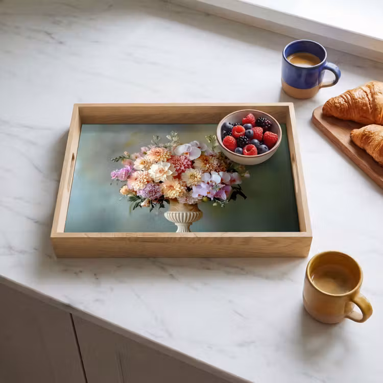 Plateau - Orchidée - Bouquet - Vase - Fleurs — 3