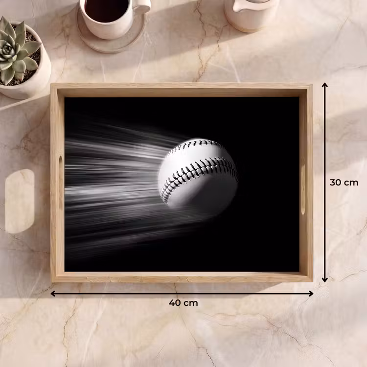 Plateau - Baseball - Blanc - Mouches — 7