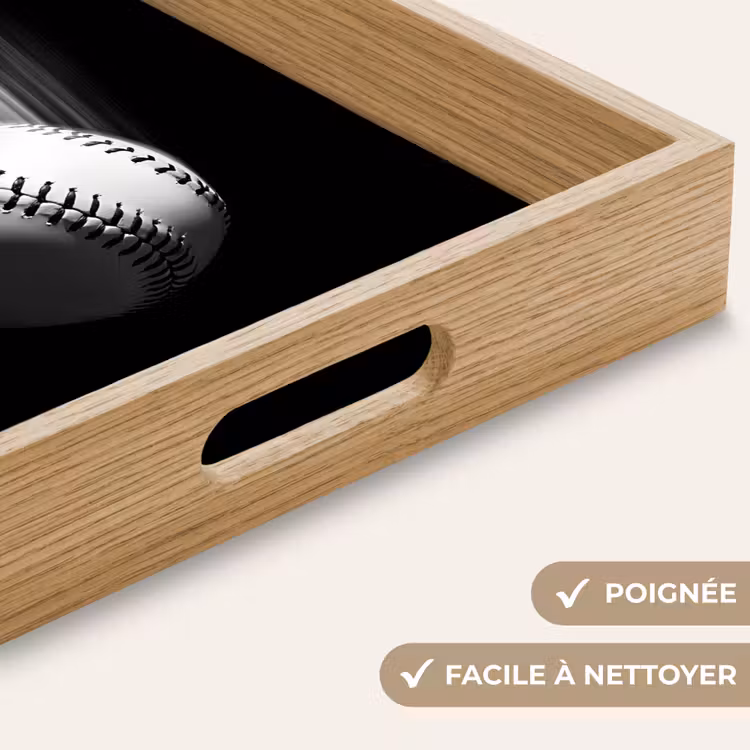 Plateau - Baseball - Blanc - Mouches — 8