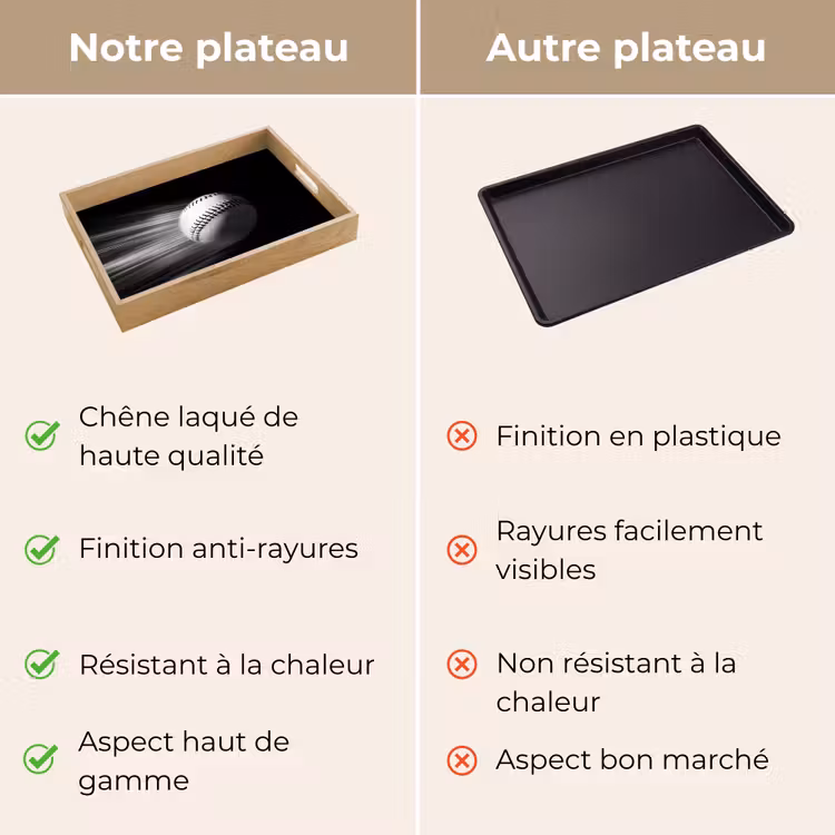 Plateau - Baseball - Blanc - Mouches — 9