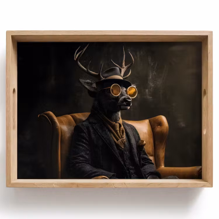 Plateau - Cerf - Lunettes de soleil - Noir - Tailleur — 1