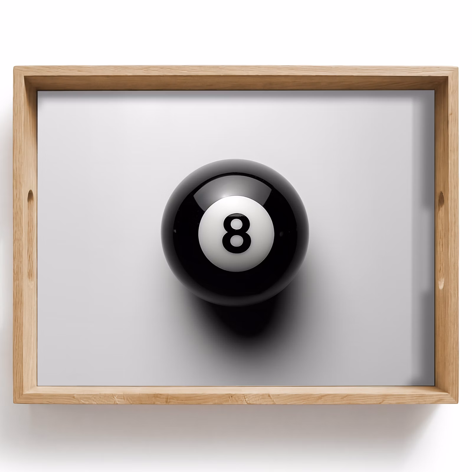 Plateau - Boule de billard - Numéro - Huit - Blanc — 1
