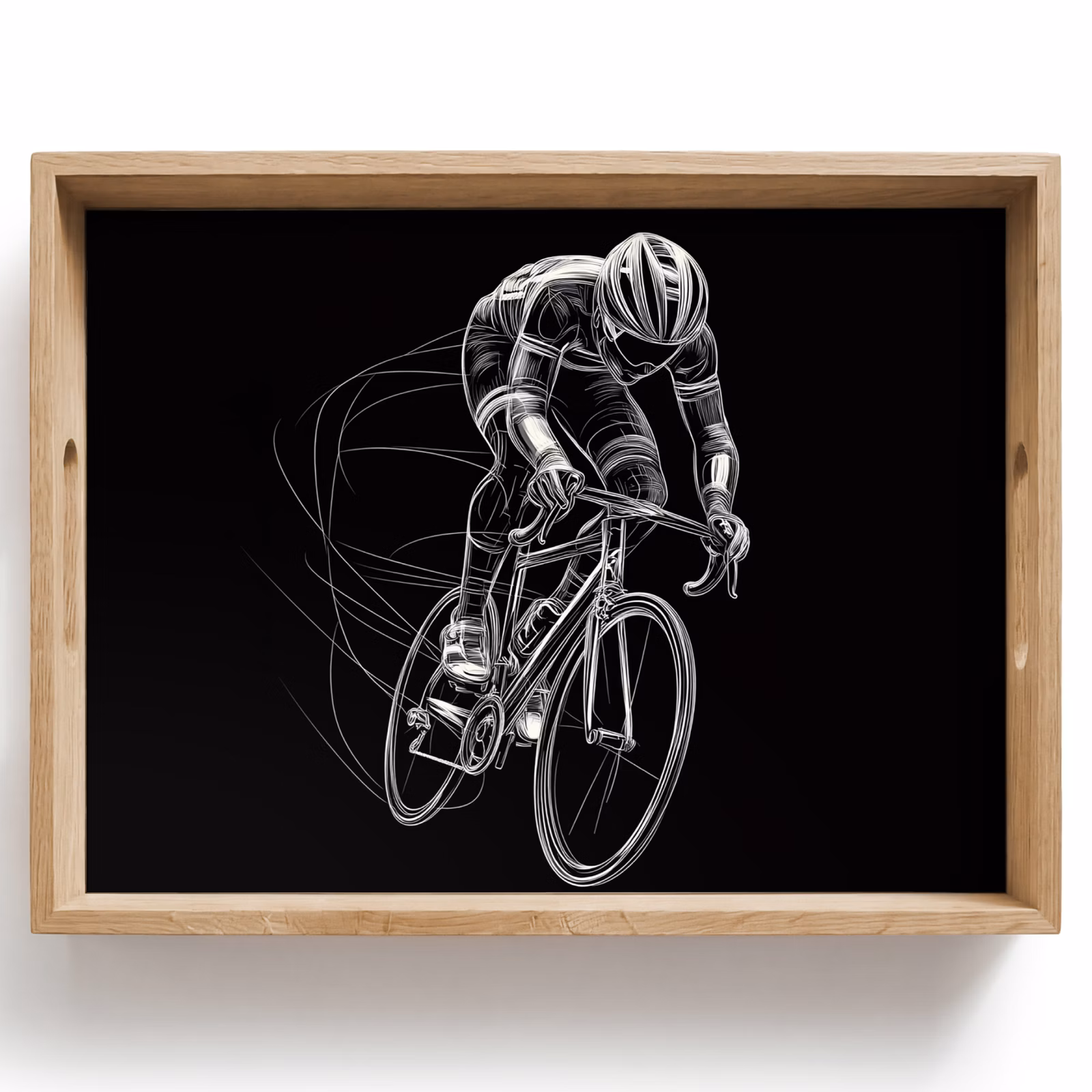 Plateau - Dessin au trait - Blanc - Cyclisme - Vitesse — 1
