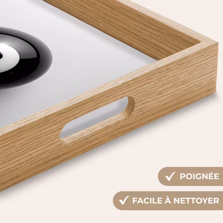 Plateau - Boule de billard - Numéro - Huit - Blanc — 8