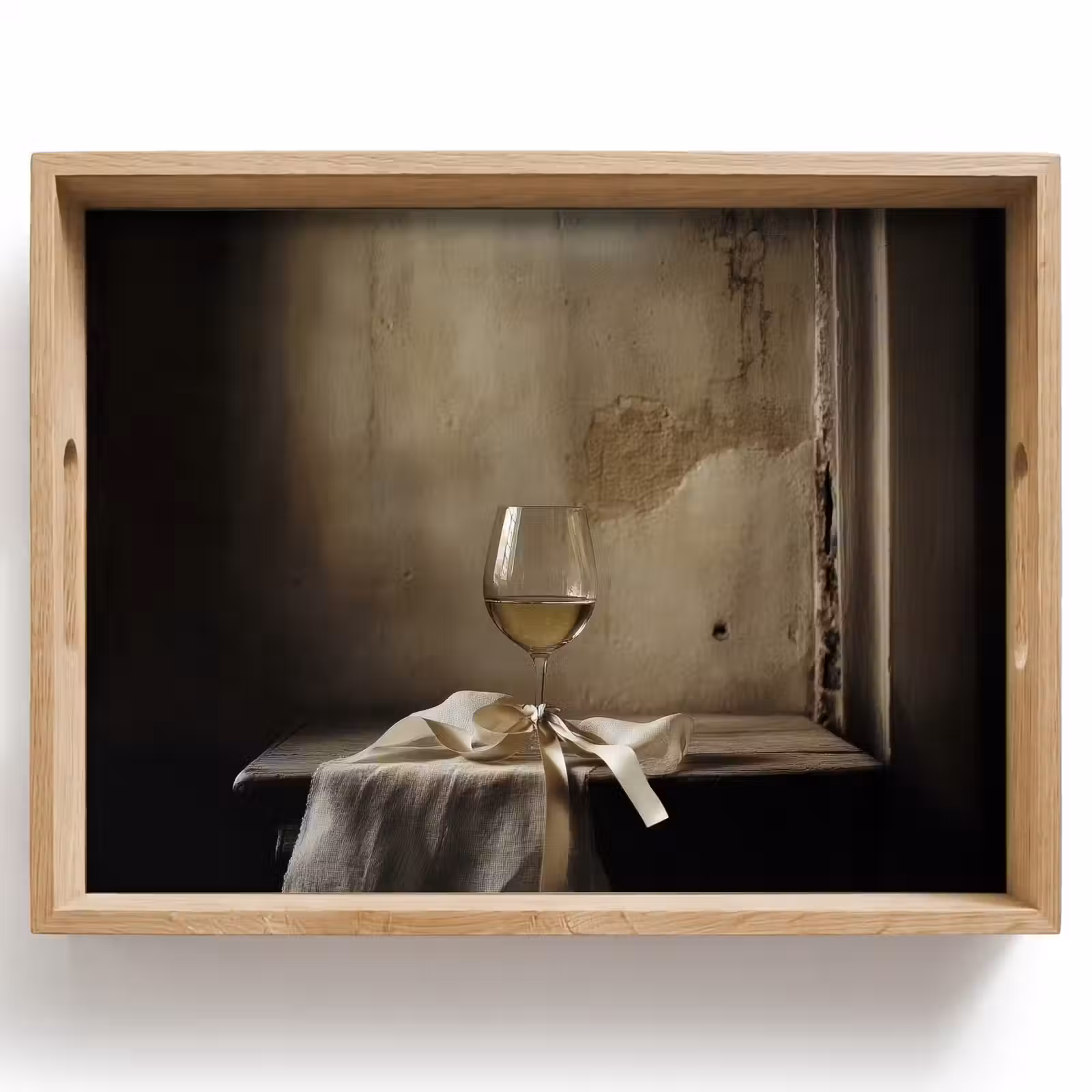Plateau - Bow - Beige - White - Wine — 1