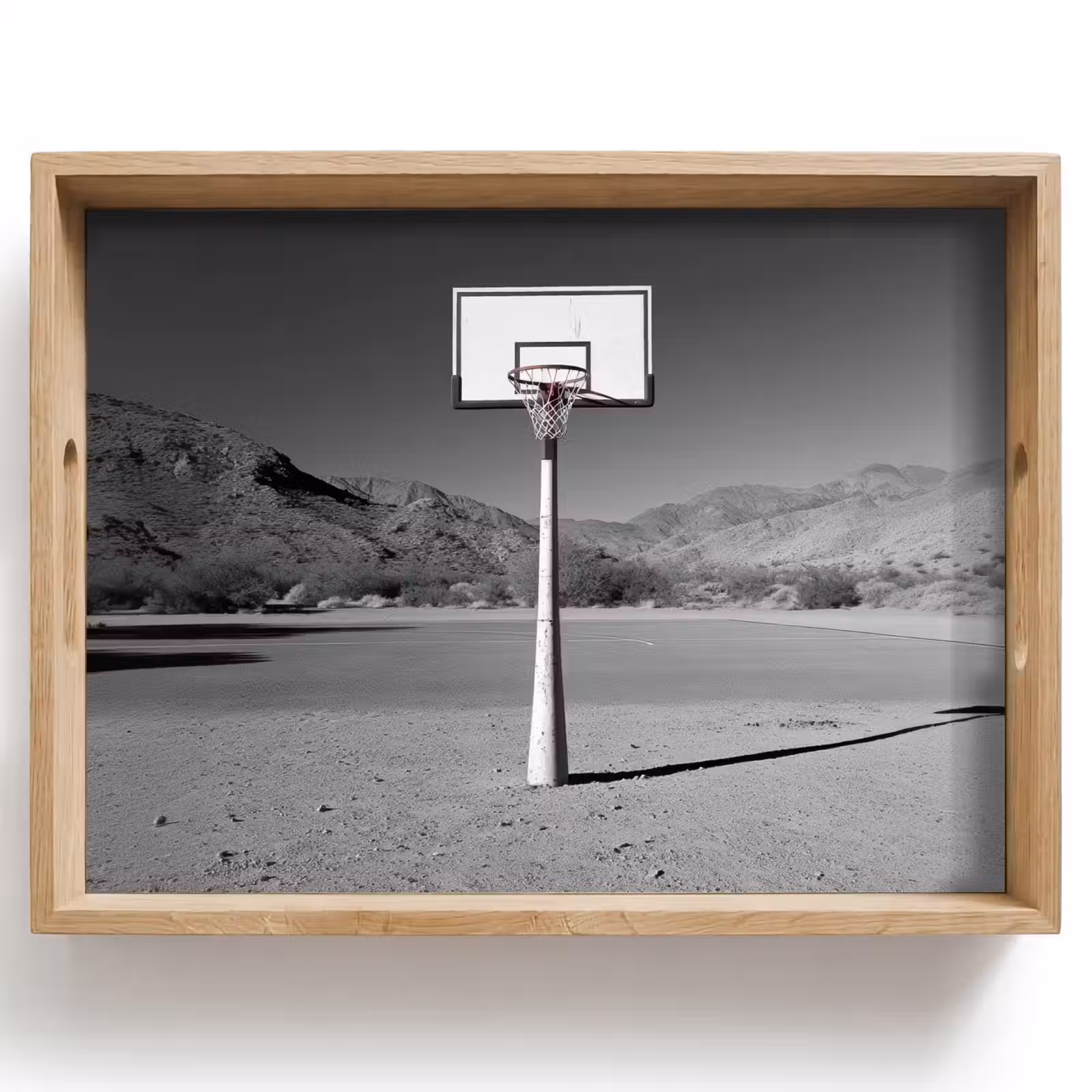 Plateau - Poteau de basket - Paysage - Sable - Blanc — 1