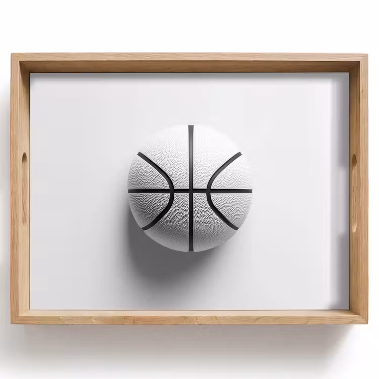 Plateau - Basket-ball - Blanc - Ombre - Lignes — 1