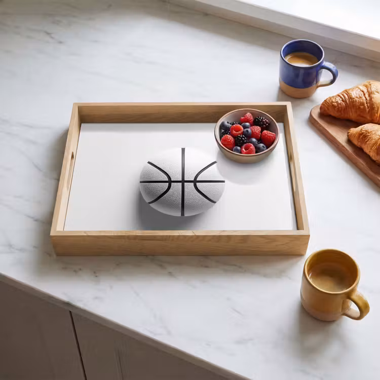 Plateau - Basket-ball - Blanc - Ombre - Lignes — 3