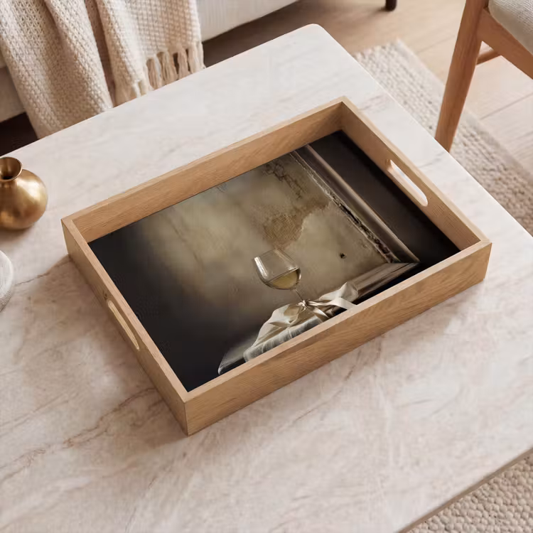 Plateau - Bow - Beige - White - Wine — 2