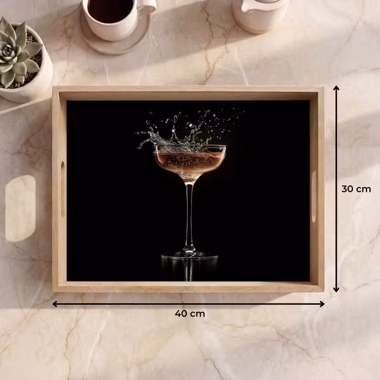 Plateau - Cocktail - Noir - Splashes - Verre — 7