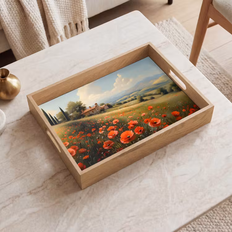 Plateau - Coquelicots - Rouge - Collines - Paysage — 2