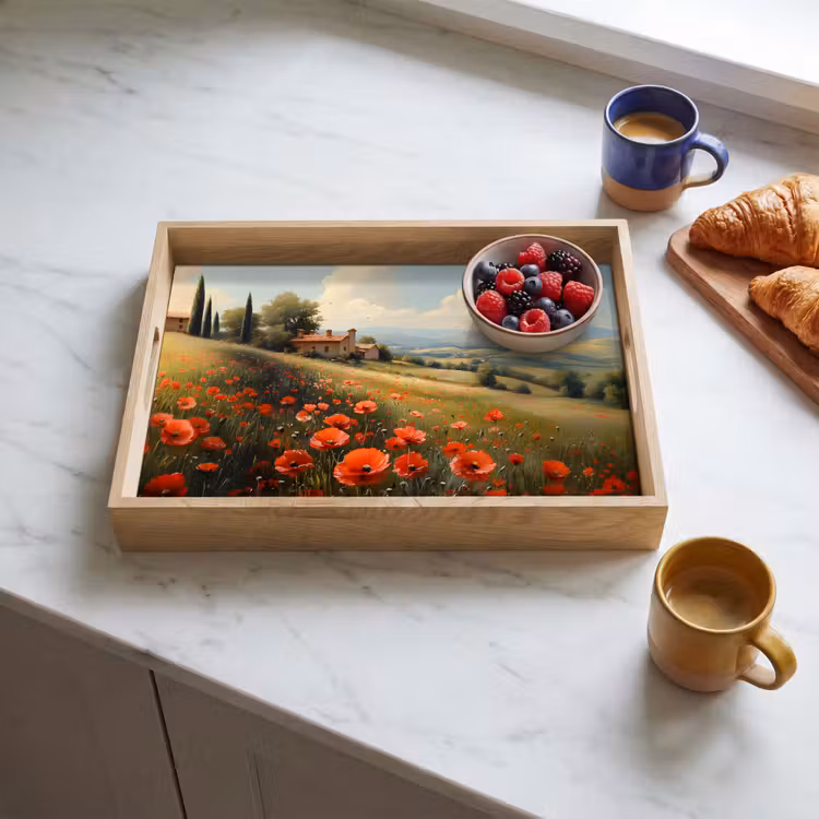 Plateau - Coquelicots - Rouge - Collines - Paysage — 3