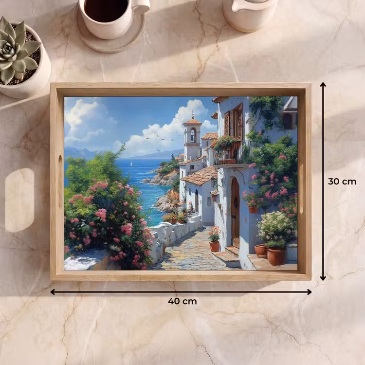 Plateau - Maisons - Mer - Arbres - Fleurs — 7