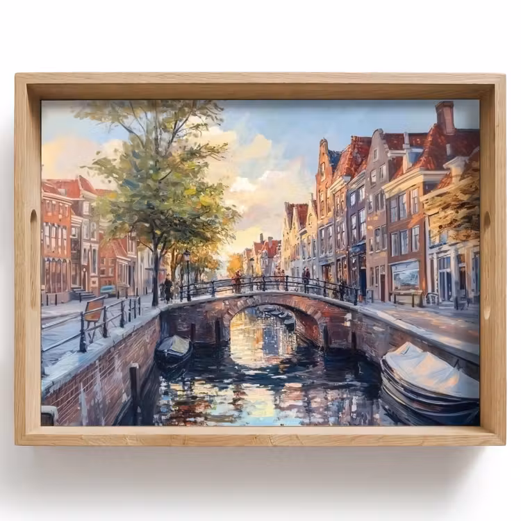 Plateau - Pont - Ville - Maisons - Bateau — 1