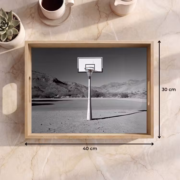 Plateau - Poteau de basket - Paysage - Sable - Blanc — 7