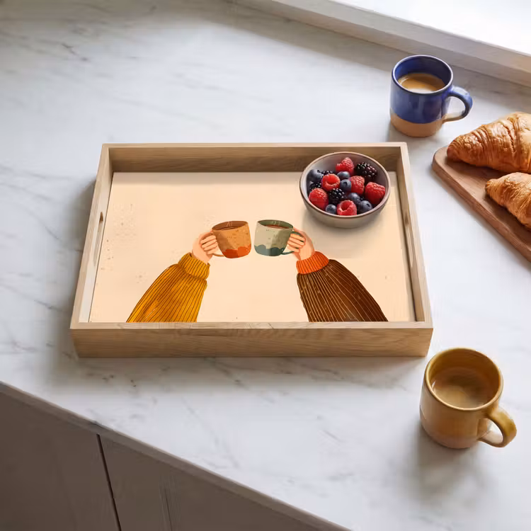 Plateau - Illustration - Mugs - Cheers - Marron — 3