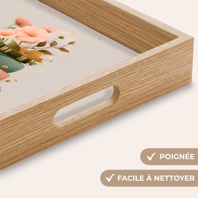 Plateau - Livres - Pile - Fleurs - Coloré — 8