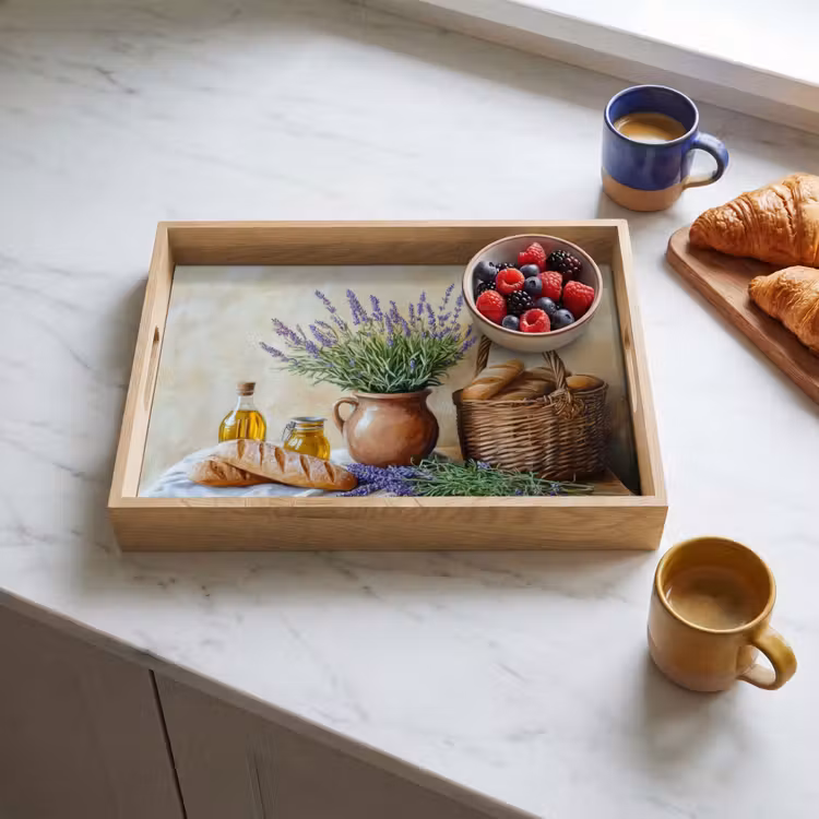 Plateau - Lavande - Pain - Nature morte — 3