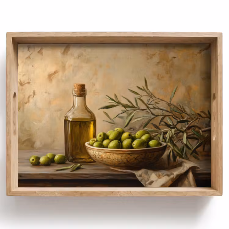 Plateau - Olives - Nature morte - Vintage — 1