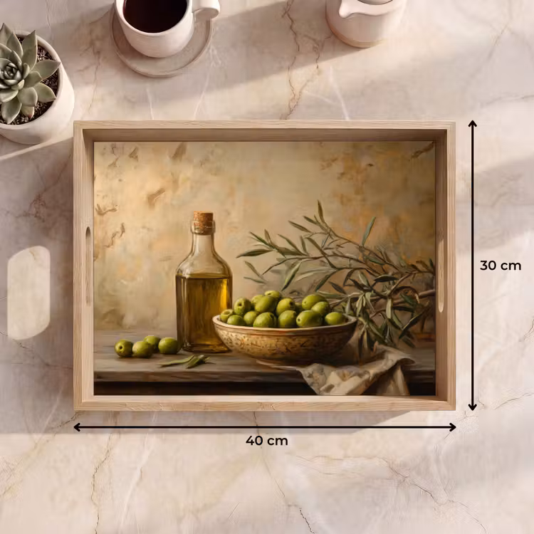 Plateau - Olives - Nature morte - Vintage — 7