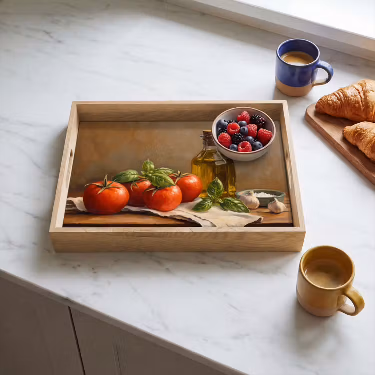 Plateau - Tomates - Huile d'olive - Nature morte — 3