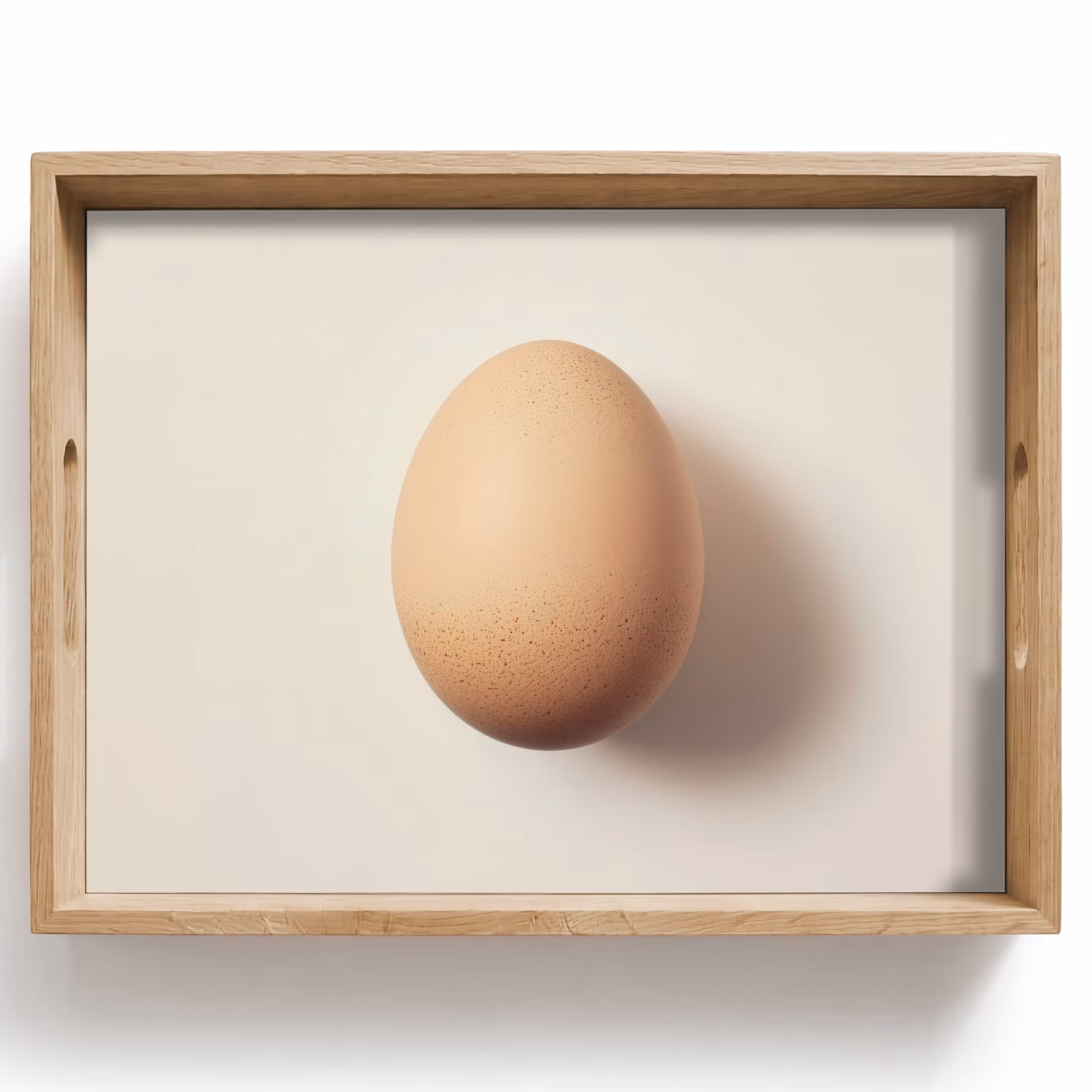 Plateau - Œuf - Beige - Ovale - Ovale — 1