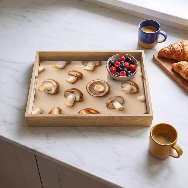 Plateau - Champignons de châtaigne - Beige — 3