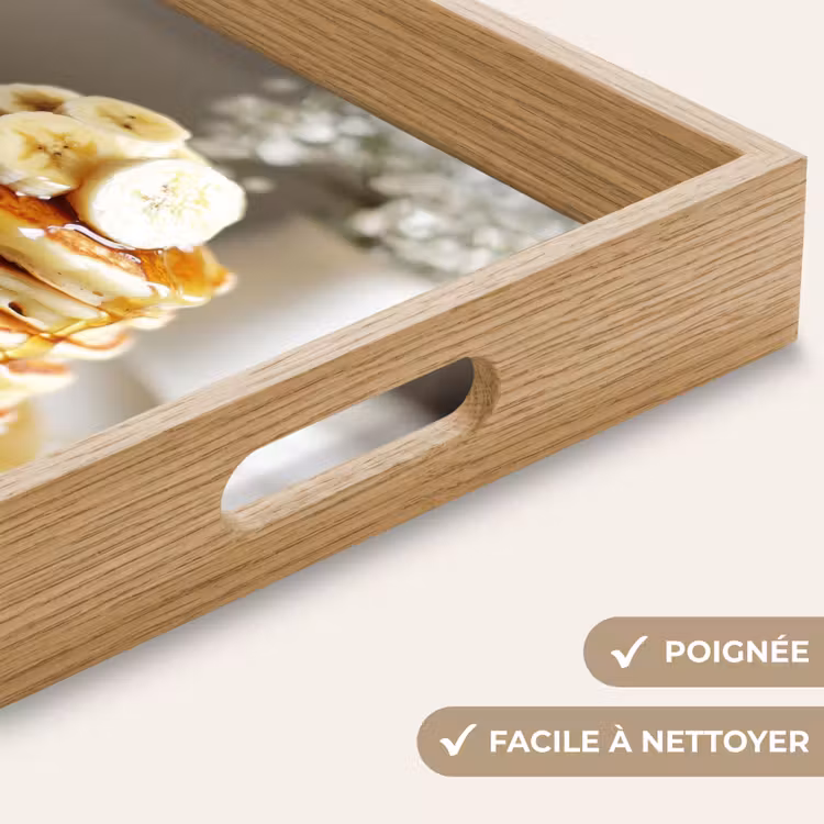 Plateau - Crêpes - Banane - Sirop - Blanc - Beige — 8