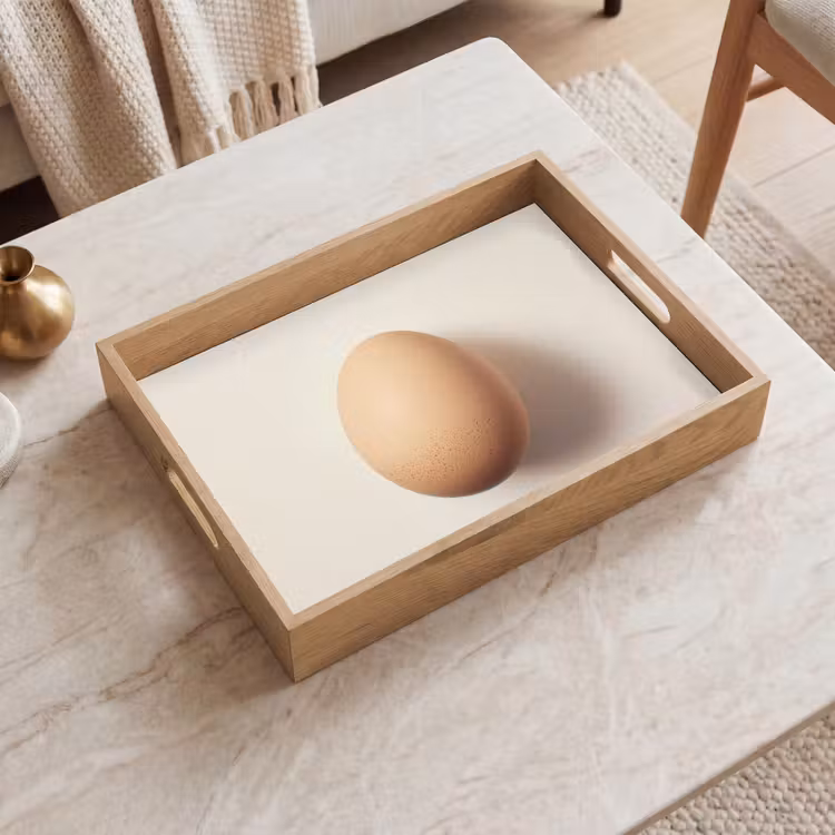 Plateau - Œuf - Beige - Ovale - Ovale — 2