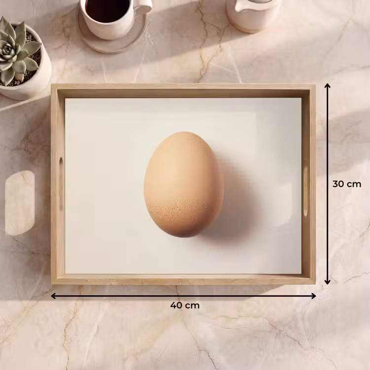 Plateau - Œuf - Beige - Ovale - Ovale — 7