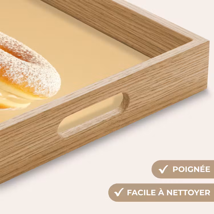 Plateau - Donut - Crémeux - Sucre en poudre - Beige — 8