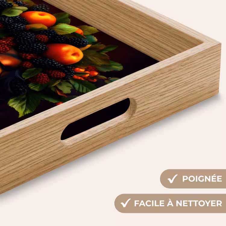 Plateau - Femme - Noir - Baies - Pommes — 8