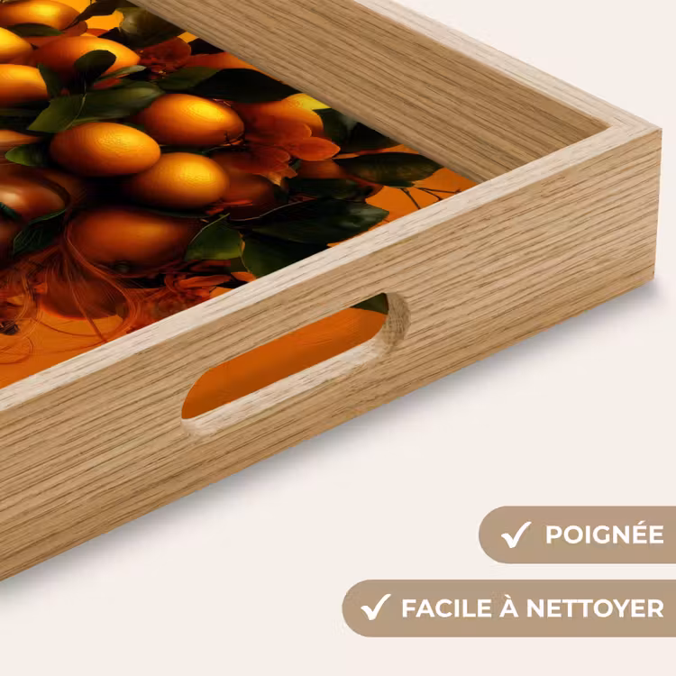 Plateau - Femme - Citrons - Fleur - Jaune — 8