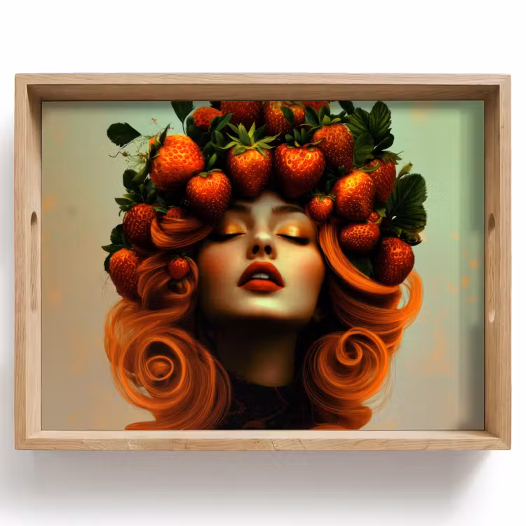 Plateau - Femme - Fraises - Couronne — 1