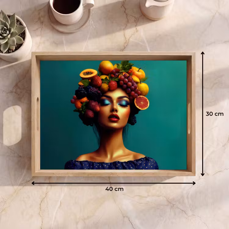 Plateau - Femme - Top à capuche - Tropical - Fruits - Raisins — 7