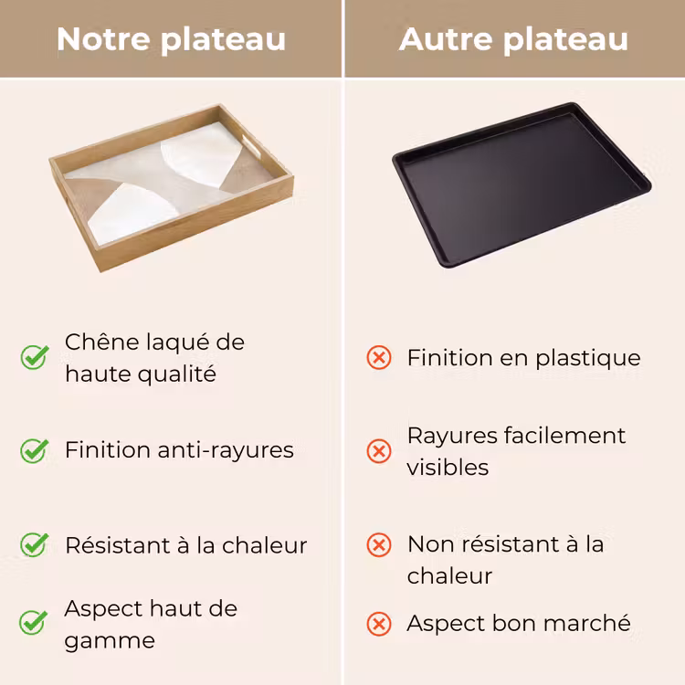 Plateau - Marron - Japandi - Abstrait — 9