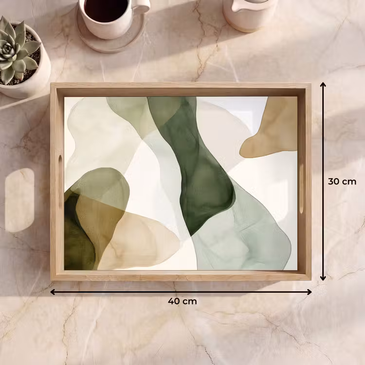 Plateau - Japandi - Abstrait - Vert — 7