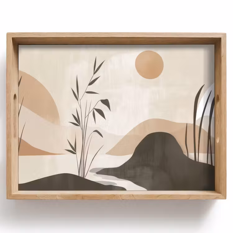 Plateau - Japandi - Paysage - Beige — 1