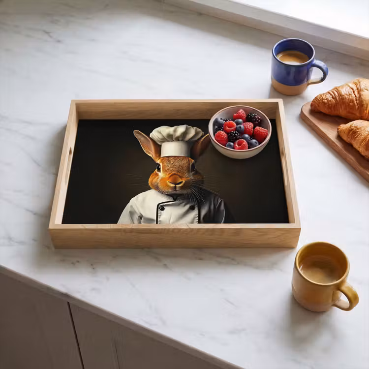 Plateau - Lapin - Cuisinier - Animal — 3