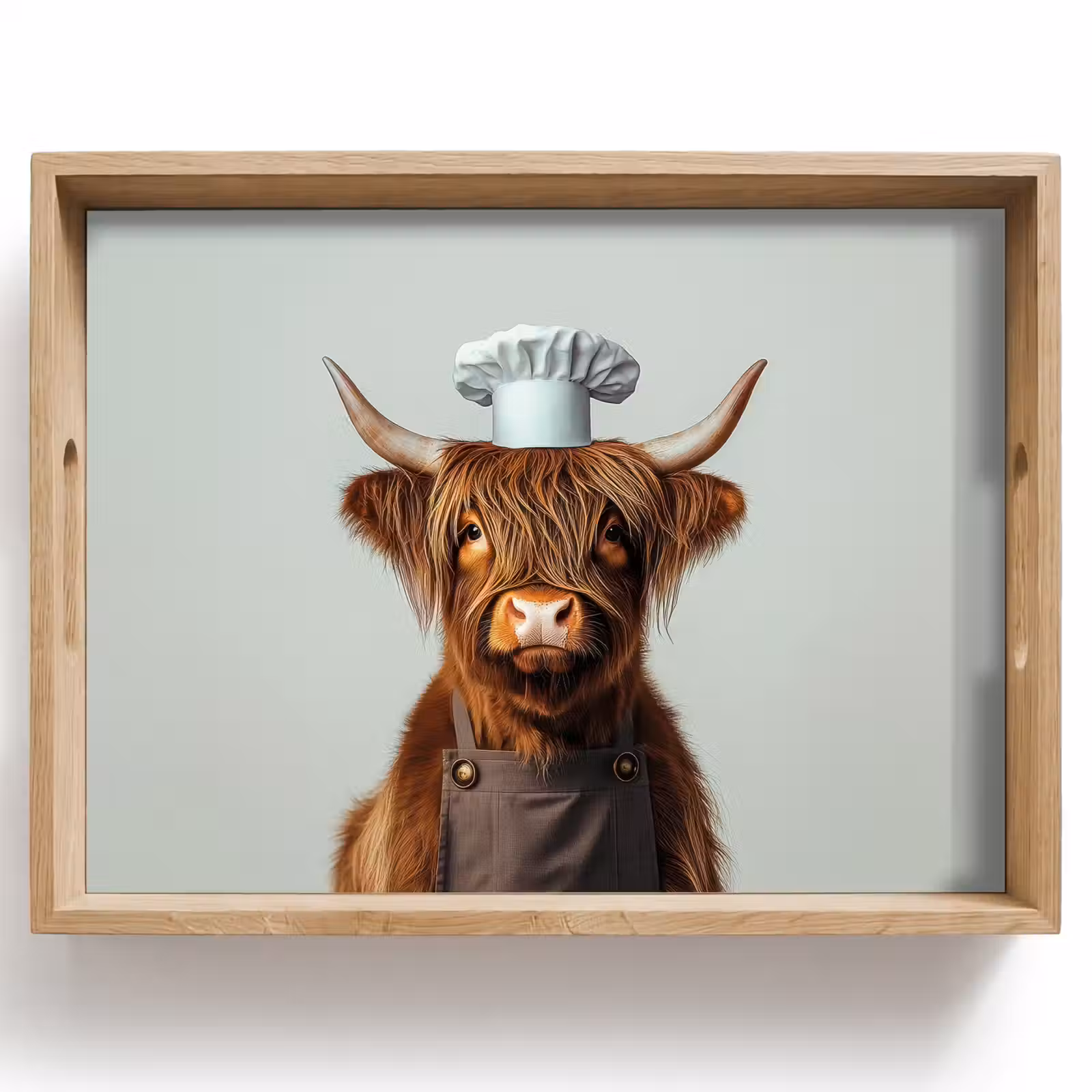 Plateau - Highlander écossais - Marron - Cornes - Vêtements de cuisinier — 1