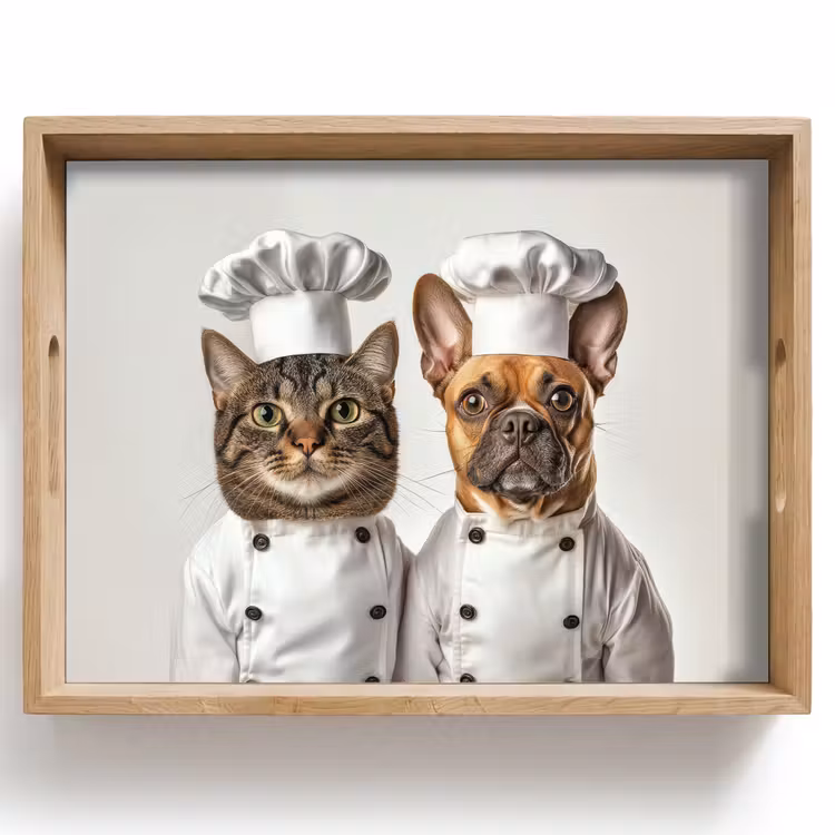 Plateau - Chat - Chien - Vêtements de cuisine — 1