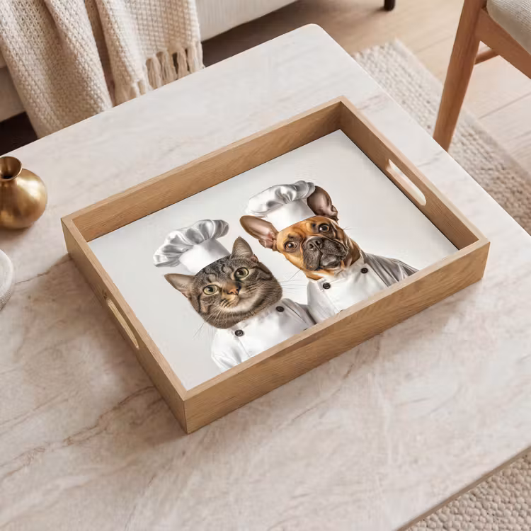 Plateau - Chat - Chien - Vêtements de cuisine — 2