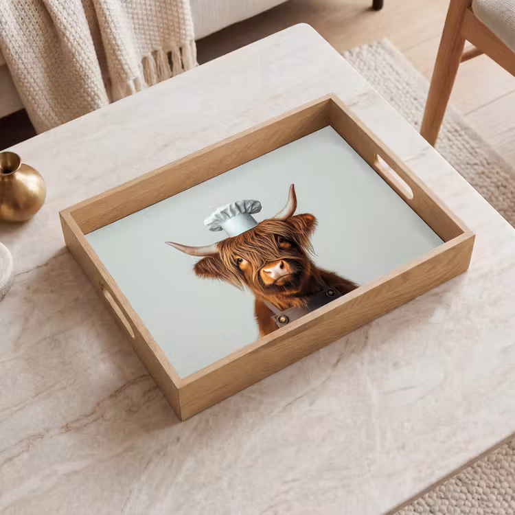 Plateau - Highlander écossais - Marron - Cornes - Vêtements de cuisinier — 2